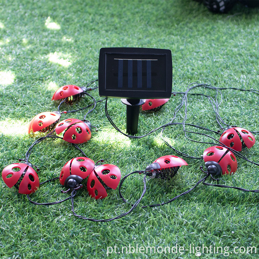 Solar Powered Ladybug String Lights